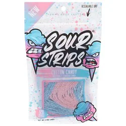 Cotton Candy Sour Strip Candy 12 Strips In Every Bag - 3.7 Oz