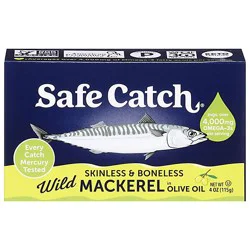 Safecatch Mackerel Olive Oil Boneless - 4 Oz