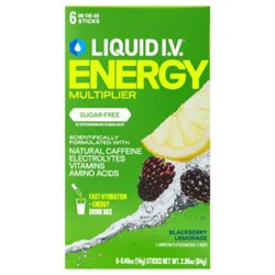 Liquid Iv 6ct Sugar Free Energy Blackberry Lemonade - 6 Ct