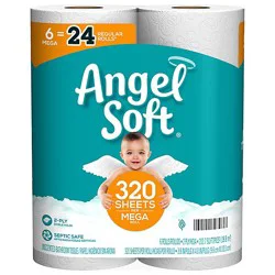 Angel Soft Toilet Paper 6 Mega Rolls - 6 Rl