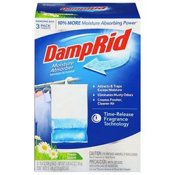 Damprid Hanging Bag Moisture Absorber Fresh Scent 15.4oz 3pk - 15.4 Oz