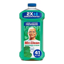 Mr. Clean Multi-Surface Cleaner 2x Concentrated, With Febreze Freshness Meadows & Rain - 41 Fl. Oz - 41 Fz
