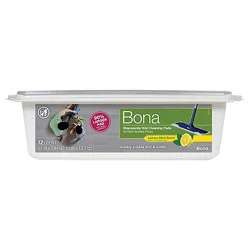 Bona Disposable Wet Cleaning Pads For Hard-Surface Floors, Lemon Mint Scent - 12 Ct. - 12 Ct