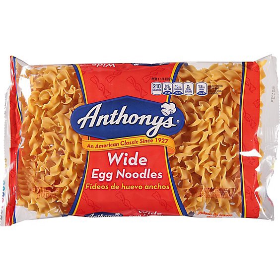 slide 1 of 1, Anthonys 12 Oz Wide Egg Noodles - 12 Oz, 12 oz