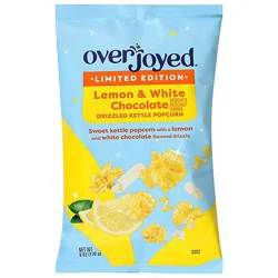 Overjoyed Lemon White Chocolate Drizzled Popcorn - 6 Oz