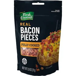 Fresh Gourmet Fully Cooked Real Bacon Pieces - 2.8 Oz