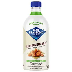 Blue Diamond Almond Breeze Unsweetened Original Almond Milk - 48 Fl. Oz.