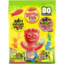 Sour Patch Swedish Fish Red Variety Treat Size Soft Candy - 2.27 Lb