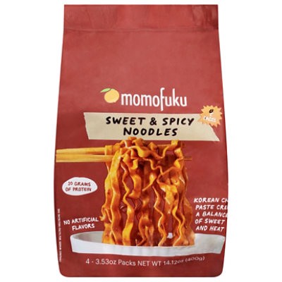 slide 1 of 1, Momofuku Noodles Sweet & Spicy 4pk - 14.12 Oz, 14.12 oz
