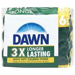 Dawn Heavy Duty Kitchen Dish Sponges - 6 Count