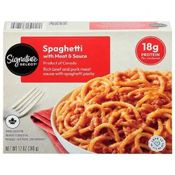 Signature Select Entree Spaghetti With Meat & Sauce - 12 Oz