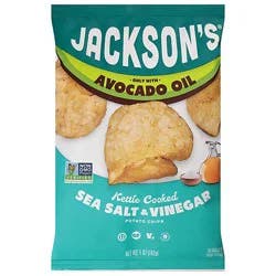Jacksons Avocado Oil Kettle Cooked Potato Chips Sea Salt & Vinegar 5 Oz - 5 Oz