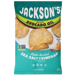 Jacksons Avocado Oil Kettle Cooked Potato Chips Sea Salt & Vinegar 5 Oz - 5 Oz