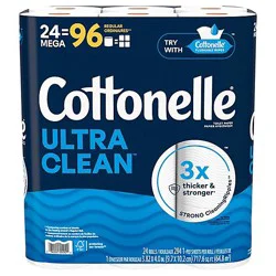 Cottonelle Ultra Clean Mega Toilet Paper Rolls 284 Sheets Per Roll - 24 Count