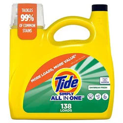 Tide Simply All In One Liquid Detergent, Daybreak Fresh - 182 Fl. Oz. - 182 Fz