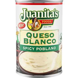 Juanita's Queso Blanco Spicy Poblano 15oz - 15 Oz