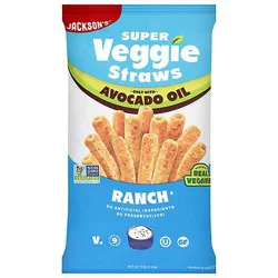 Jackson's Avocado Oil Super Veggie Straws - Ranch - 5 Oz