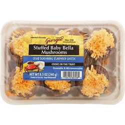 Giorgio Baby Bella Mushrooms Crab Seasoning Stuffed Ovenable Tray - 8.5 Oz