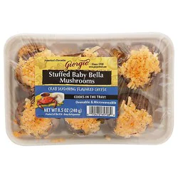 Giorgio Baby Bella Mushrooms Crab Seasoning Stuffed Ovenable Tray - 8.5 Oz