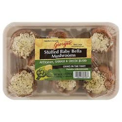 Giorgio Baby Bella Mushrooms Spinach Artichoke Stuffed Ovenable Tray - 8.5 Oz