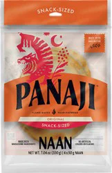 Panaji Original Snack Size Naan 4 Pack - 7.04 Oz