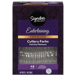 Signature Select Cutlery Forks Plastic Premium - 48 Count
