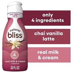 Nestle Coffee Mate Natural Bliss Real Milk & Cream Bottle - 32 Fl. Oz.