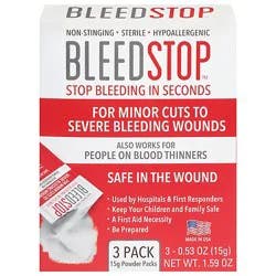 Bleedstop 3 Pack 15g Powder Packs Box - 45 Gr - 3 Ct