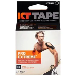 Kt Tape Pro Extreme Black 20 Strip - 20 Ct