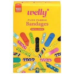 Welly Bravery Flex Fabric Assorted Pattern Bandages Value Pack - 100 Count