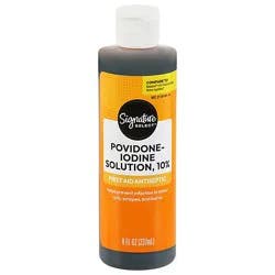 Signature Select First Aid Antiseptic Povidone Iodine Bottle - 8 Fl. Oz.