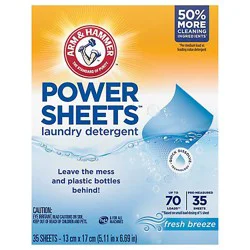 Arm & Hammer Power Sheets Laundry Detergent He, Fresh Breeze - 35 Ct. - 35 Ct