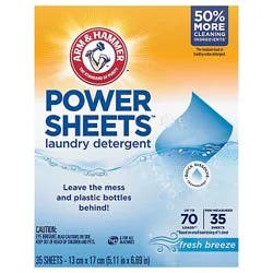 Arm & Hammer Power Sheets Laundry Detergent He, Fresh Breeze - 35 Ct. - 35 Ct