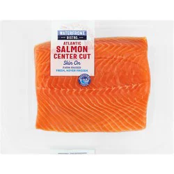Waterfront Bistro Center Cut Skin On Atlantic Salmon 1 Lb - Lb