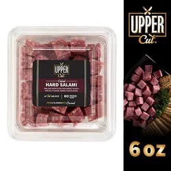 Upper Cut Cubed Hard Salami Meat - 6 Oz