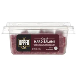 Upper Cut Hard Salami Meat Cubed - 6 Oz
