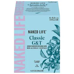 Naked Life Classic Gin & Tonic Spirits Non Alcoholic Cocktail Cans - 4-8.4 Fl. Oz. - 4-8.4fz