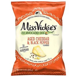 Miss Vickie's Aged Cheddar & Black Pepper Potato Chips - 6 Oz
