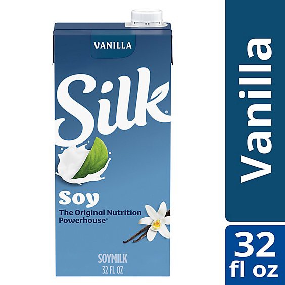 slide 1 of 3, Silk Soymilk Vanilla - 32 Fz, 32 fl oz