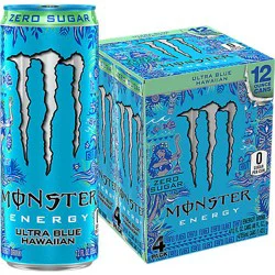 Monster Ultra Blue Hawaiian 4-12fz - 4-12 Fz
