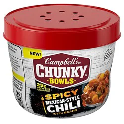 Campbells Chunky Spicy Mexican-Style Chili With Beans Bowl - 15.25oz