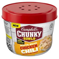 Campbells Chunky White Bean Chicken Chili, Bowl - 15.25 Oz