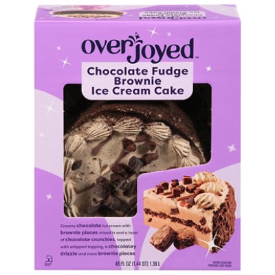 slide 1 of 1, Overjoyed Chocolate Fudge Brownie Ice Cream Cake 8 Inch - 46 Fz, 46 fl oz