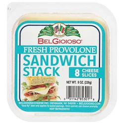 Belgioioso Provolone Cheese Sandwich Stack - 8 Oz
