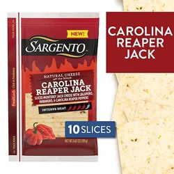Sargento Natural Slices Carolina Reaper Jack Cheese, 10 Count, 6.67 Oz - 6.67 Oz