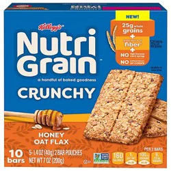 Kelloggs Nutri Grain Crunchy Honey Oat Flax 5ct - 7 Oz