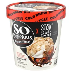 So Delicious Ice Cream Stok Coldbrew Plant Based - 16 Oz