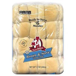 Aunt Millies Brown And Serve Dinner Rolls - 12 Oz