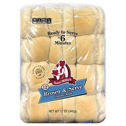 Aunt Millies Brown And Serve Dinner Rolls - 12 Oz