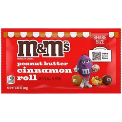 M&m's Peanut Butter Cinnamon Roll Share Size 2.83 Ounces - Ea